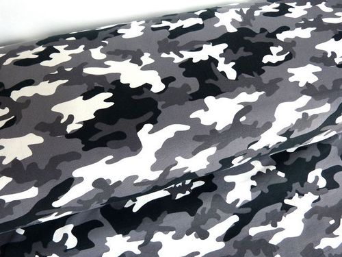 Jersey Öko Tex Camouflage grau