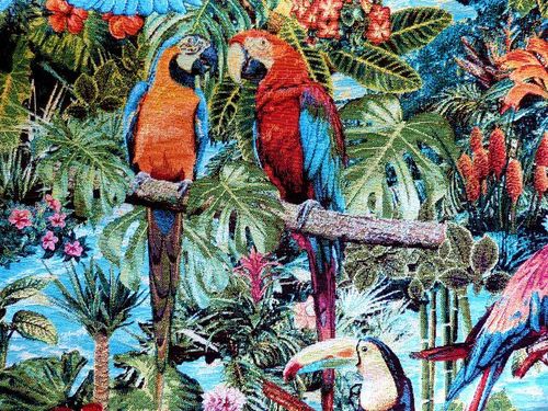 Gobelin Dschungel Papagei
