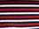 Jersey Streifen 1 cm maritim blau rot weiß