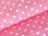 Jersey Öko Tex Punkte rosa weiß 8 mm