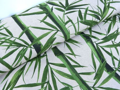 Canvas Bambus beige grün