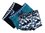 Veloursgummi 40mm Sterne dunkelblau weiß