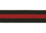 Veloursgummi 40mm Streifen rot schwarz