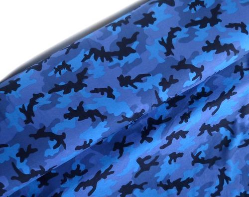 Stoffrest Jersey Camouflage blau 0,79x1,50m