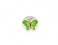 Knopf Schmetterling weiß grün