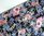 Viskose Jersey Wildrosen schwarz rosa hellblau