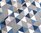 Canvas Dreiecke blau grau beige