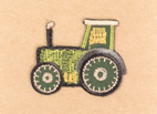 Aufnäher Traktor grün 45 x 35 mm