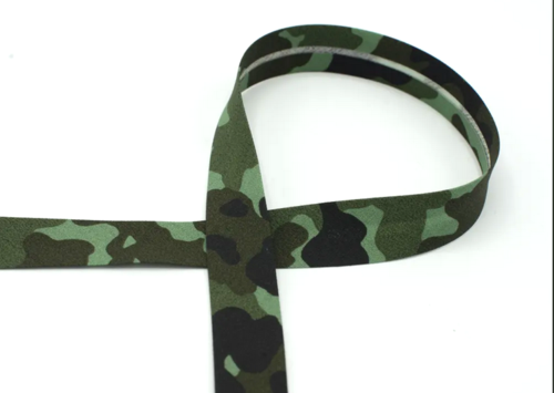 Schrägband Camouflage grün